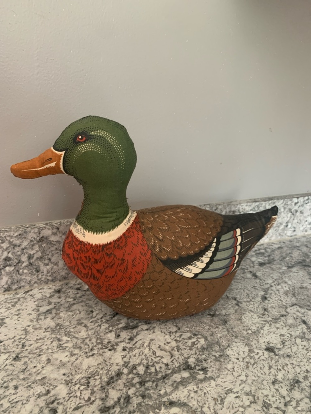 Mallard Stuffed 14in 80s Duck Pillow Decor Cabin Hunting Country